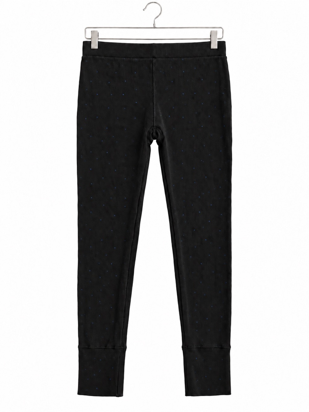 SKIMS Black Ribbed Leggings with Blue Dots Women’s XL